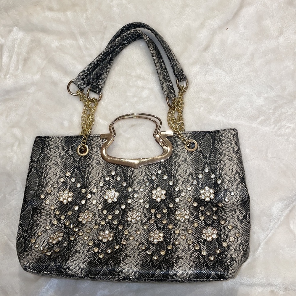 Snake print purse